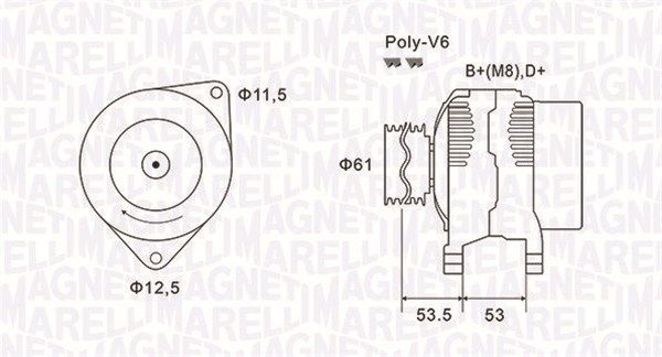 MAGNETI MARELLI Generaator 063731698010